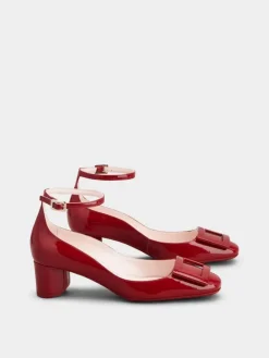Roger Vivier Ankle Strap U Look Pumps in patent leather Clearance