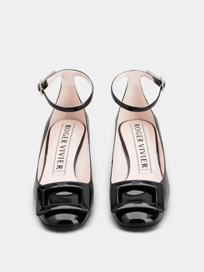 Roger Vivier Ankle Strap U Look Pumps in patent leather New