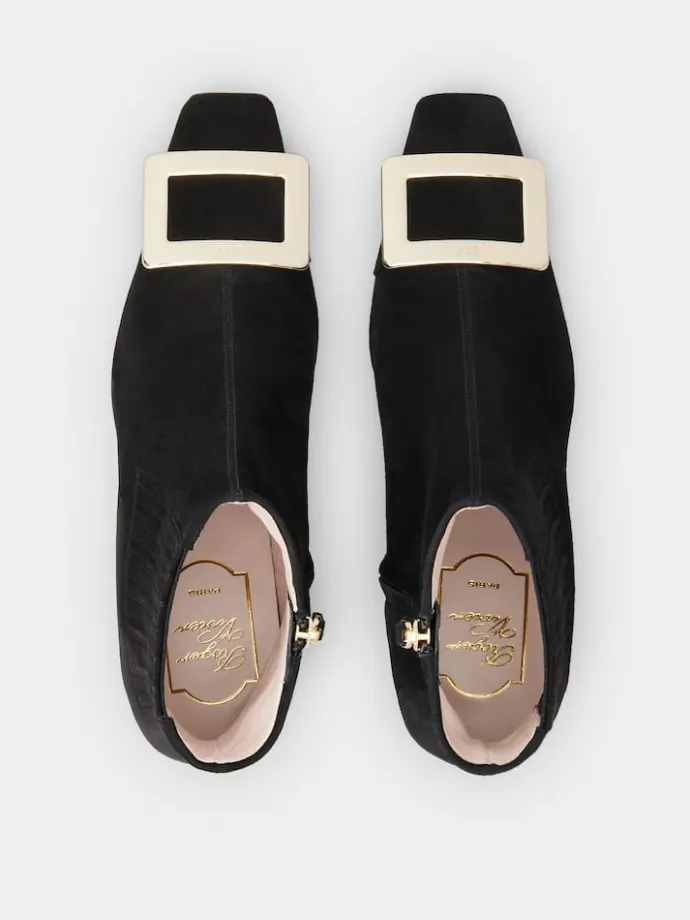 Roger Vivier Belle Vivier Chelsea Booties in suede New