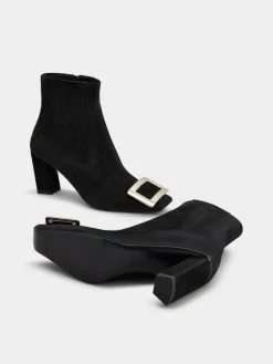 Roger Vivier Belle Vivier Chelsea Booties in suede Outlet