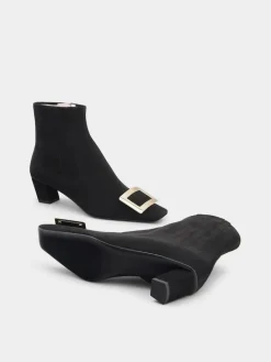 Roger Vivier Belle Vivier Chelsea Booties in suede New
