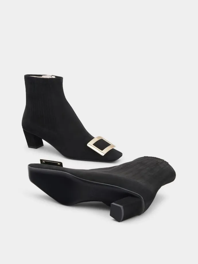Roger Vivier Belle Vivier Chelsea Booties in suede New
