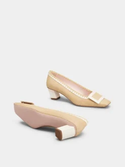 Roger Vivier Belle Vivier Pumps in canvas Online