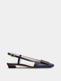 Roger Vivier Belle Vivier Slingback Ballerinas in leather Clearance