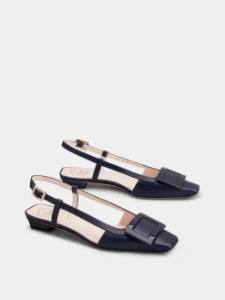 Roger Vivier Belle Vivier Slingback Ballerinas in leather Clearance