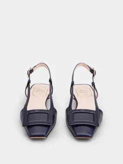 Roger Vivier Belle Vivier Slingback Ballerinas in leather Clearance