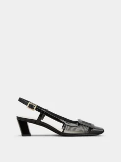 Roger Vivier Belle Vivier Slingback Pumps in mesh fabric Discount