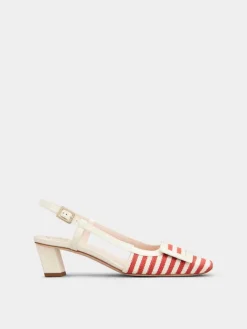 Roger Vivier Belle Vivier Slingback Pumps in canvas Outlet