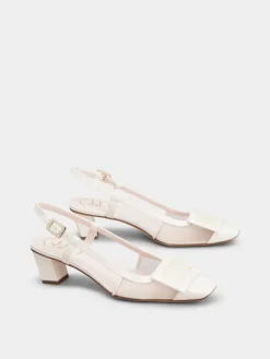 Roger Vivier Belle Vivier Slingback Pumps in mesh fabric Clearance