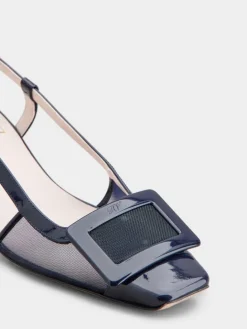 Roger Vivier Belle Vivier Slingback Pumps in mesh fabric Hot