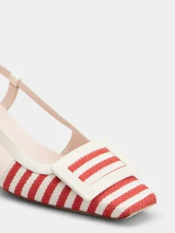 Roger Vivier Belle Vivier Slingback Pumps in canvas Outlet