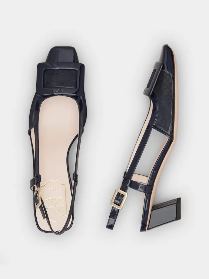 Roger Vivier Belle Vivier Slingback Pumps in mesh fabric Hot