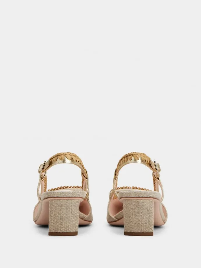 Roger Vivier Belle Vivier Slingback Pumps in canvas Discount