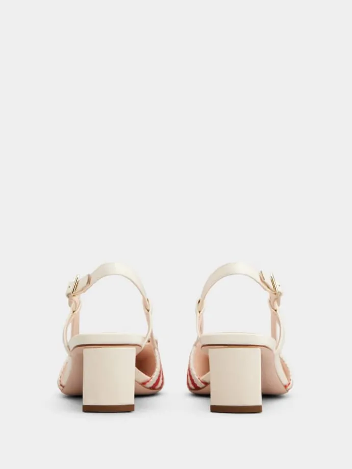 Roger Vivier Belle Vivier Slingback Pumps in canvas Outlet