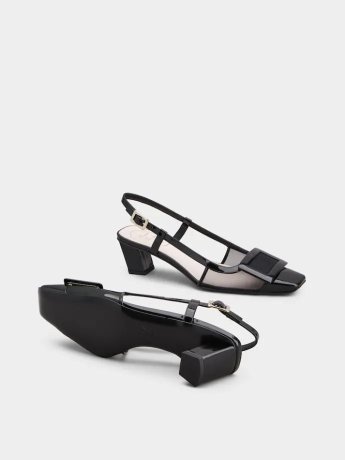 Roger Vivier Belle Vivier Slingback Pumps in mesh fabric Discount