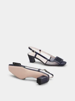 Roger Vivier Belle Vivier Slingback Pumps in mesh fabric Hot