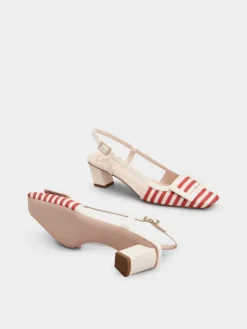 Roger Vivier Belle Vivier Slingback Pumps in canvas Outlet
