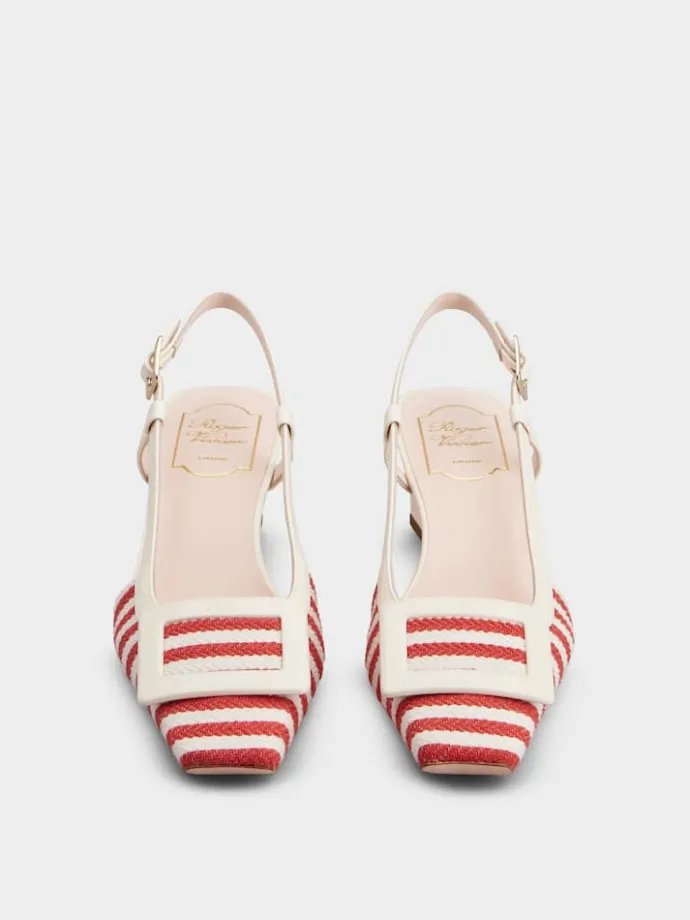 Roger Vivier Belle Vivier Slingback Pumps in canvas Outlet