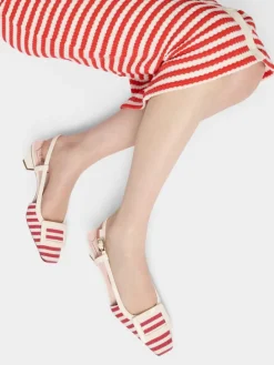 Roger Vivier Belle Vivier Slingback Pumps in canvas Outlet