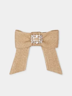 Roger Vivier Broche Vivier Buckle Hair Clip in raffia Hot