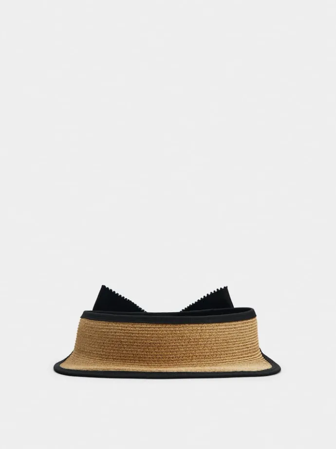 Roger Vivier Broche Vivier Buckle Visor in Straw New