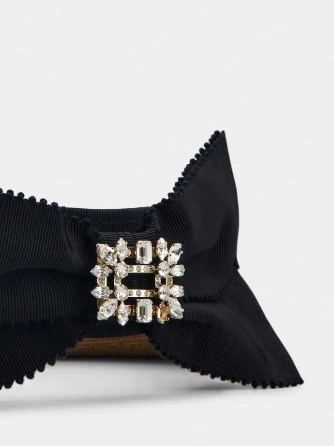 Roger Vivier Broche Vivier Buckle Visor in Straw New