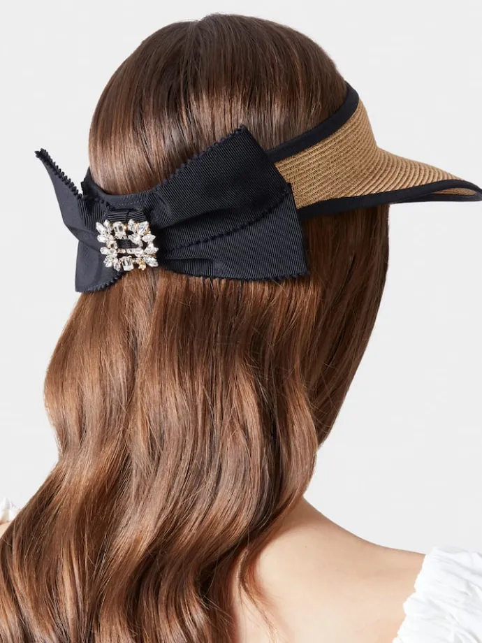 Roger Vivier Broche Vivier Buckle Visor in Straw New