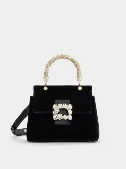 Roger Vivier Cabas Jewel Efflorescence Mini Bag in velvet Online