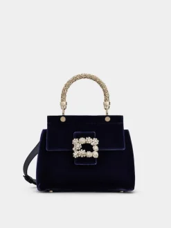 Roger Vivier Cabas Jewel Efflorescence Mini Bag in velvet Outlet
