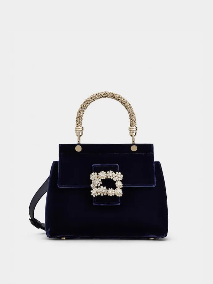 Roger Vivier Cabas Jewel Efflorescence Mini Bag in velvet Outlet