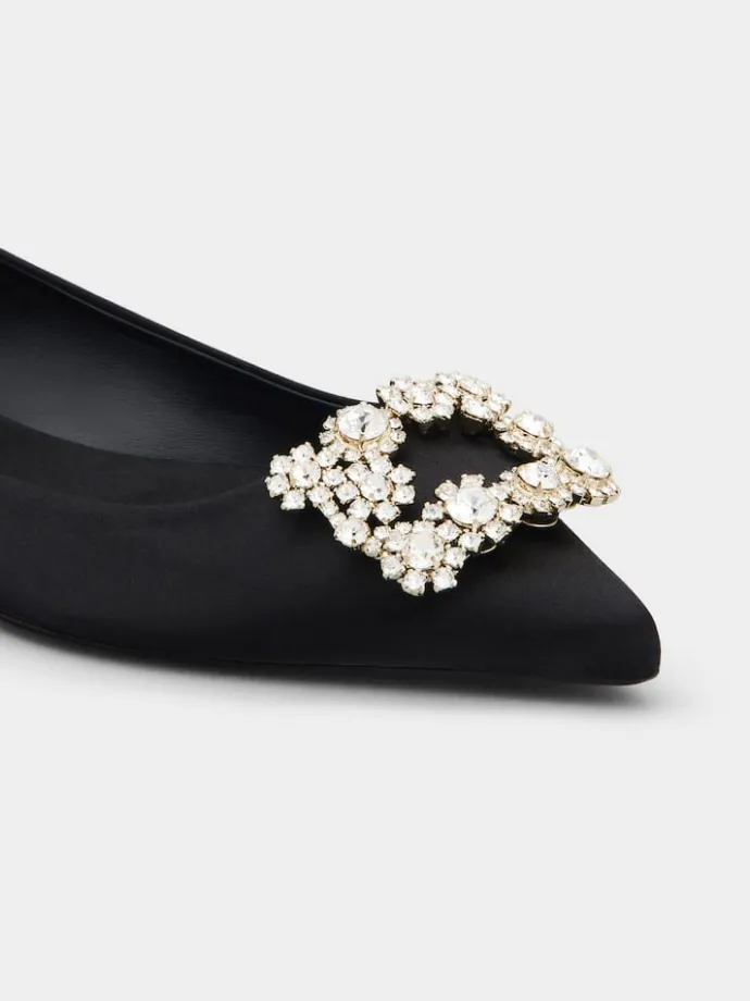 Roger Vivier Efflorescence Ballerinas in satin Discount