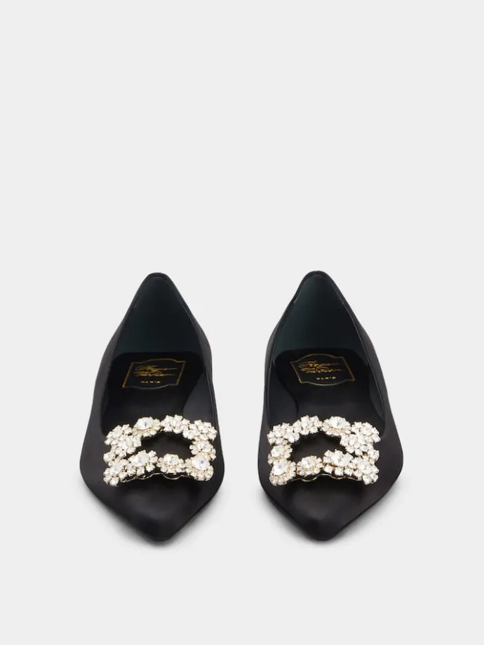Roger Vivier Efflorescence Ballerinas in satin Discount