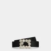 Roger Vivier Efflorescence Belt in satin New