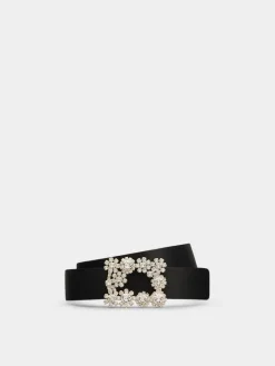 Roger Vivier Efflorescence Belt in satin New