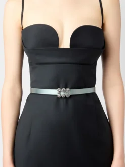 Roger Vivier Efflorescence Belt in satin Clearance