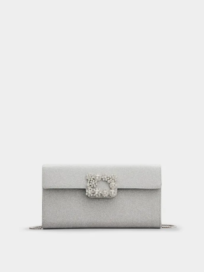 Roger Vivier Efflorescence Clutch in glitter Fashion