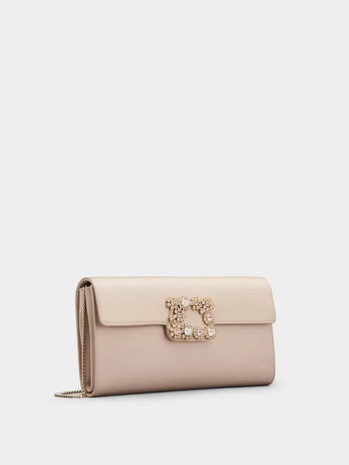 Roger Vivier Efflorescence Clutch in satin Sale