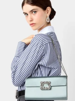 Roger Vivier Efflorescence Clutch in satin Outlet
