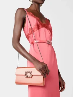 Roger Vivier Efflorescence Clutch in satin Discount