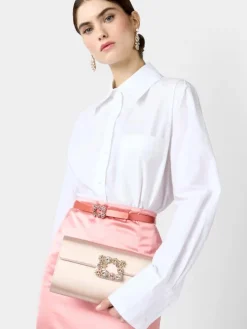 Roger Vivier Efflorescence Clutch in satin Sale