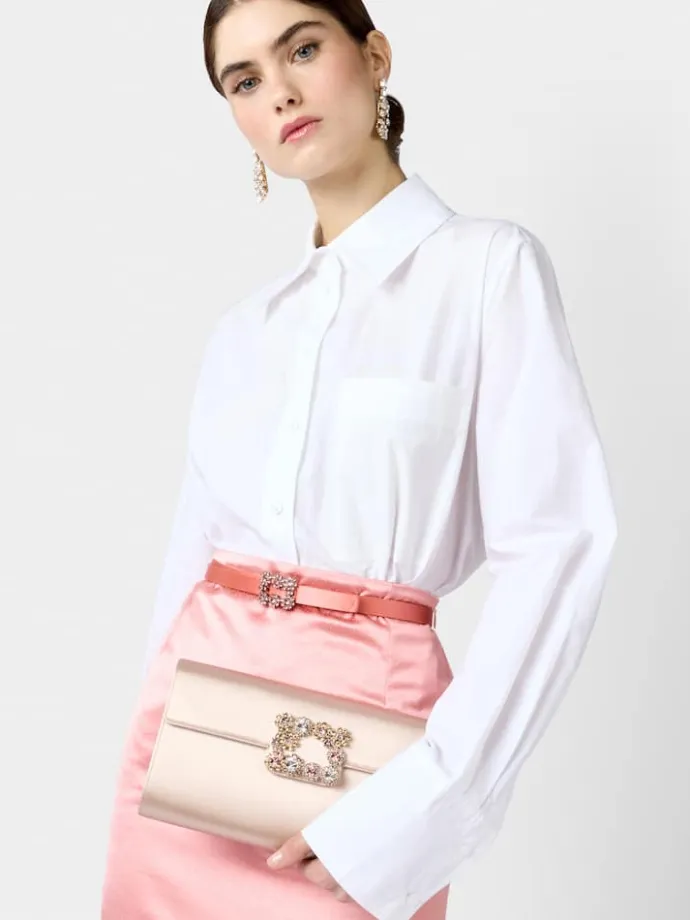 Roger Vivier Efflorescence Clutch in satin Sale