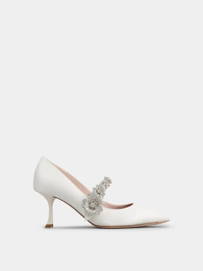 Roger Vivier Efflorescence Mary Jane Pumps in satin Discount