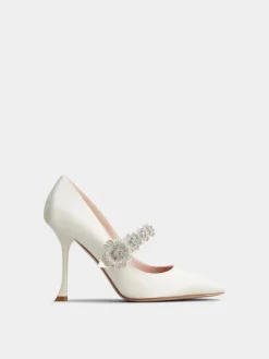Roger Vivier Efflorescence Mary Jane Pumps in satin Hot