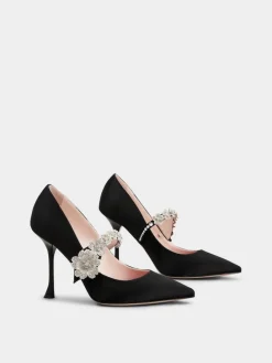 Roger Vivier Efflorescence Mary Jane Pumps in satin New