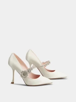 Roger Vivier Efflorescence Mary Jane Pumps in satin Hot