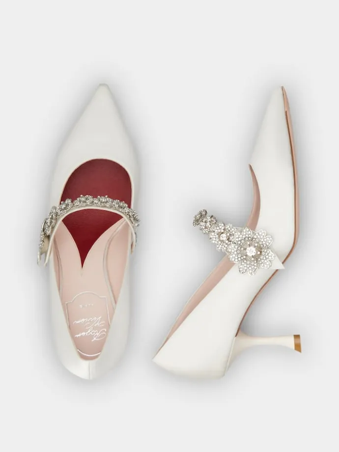 Roger Vivier Efflorescence Mary Jane Pumps in satin Discount