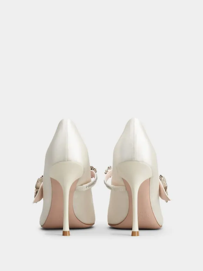 Roger Vivier Efflorescence Mary Jane Pumps in satin Hot