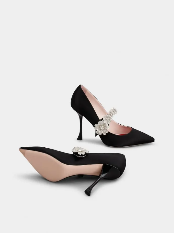 Roger Vivier Efflorescence Mary Jane Pumps in satin New