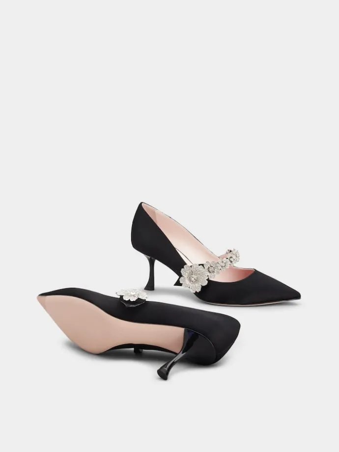 Roger Vivier Efflorescence Mary Jane Pumps in satin Best