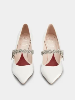 Roger Vivier Efflorescence Mary Jane Pumps in satin Discount